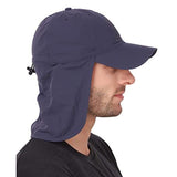 NNEDSZ Nevy Blue UV Protection Outdoor Sun Hat with Neck Flap - Lightweight and Breathable
