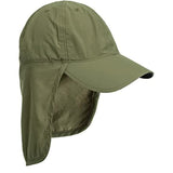 NNEDSZ Green UV Protection Outdoor Sun Hat with Neck Flap - Lightweight and Breathable