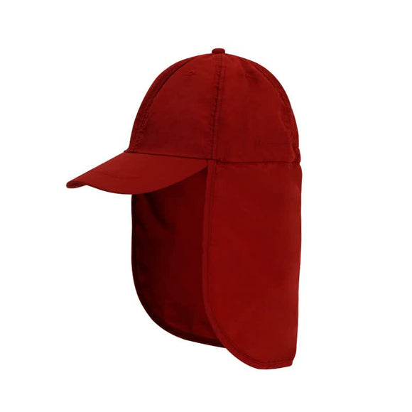 NNEDSZ Red UV Protection Outdoor Sun Hat with Neck Flap - Lightweight and Breathable