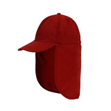NNEDSZ Red UV Protection Outdoor Sun Hat with Neck Flap - Lightweight and Breathable