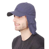 NNEDSZ Red UV Protection Outdoor Sun Hat with Neck Flap - Lightweight and Breathable