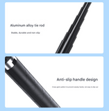 NNEDSZ White Double Light 3-in-1 Bluetooth Selfie Stick with Tripod and Remote Control - Adjustable for Smartphones