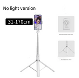 NNEDSZ White No Light 3-in-1 Bluetooth Selfie Stick with Tripod and Remote Control - Adjustable for Smartphones