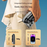 NNEDSZ White Portable Selfie Stick Tripod with Bluetooth Remote - Compact and Adjustable