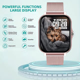NNEDSZ Steel Bracelet With Silicone Strap Silver Smart Fitness Watch with Large Display - 24 Sport Modes, Heart Rate Monitor & More