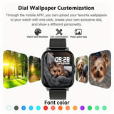 NNEDSZ Single Silicone Strap Black Smart Fitness Watch with Large Display - 24 Sport Modes, Heart Rate Monitor & More