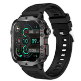 NNEDSZ Black Rugged Smart Fitness Watch - Waterproof, Multi-Sport Modes, and Health Tracking
