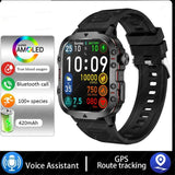NNEDSZ Black Rugged Smart Fitness Watch - Waterproof, Multi-Sport Modes, and Health Tracking