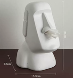 NNEDSZ White Creative Moai Tissue Holder - Fun and Unique Decorative Dispenser
