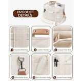 NNEDSZ White Multi-Functional Canvas Tote Bag with Adjustable Strap - Spacious and Durable
