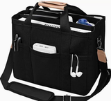 NNEDSZ Black Multi-Functional Canvas Tote Bag with Adjustable Strap - Spacious and Durable