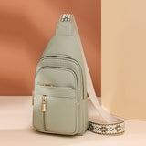NNEDSZ Green Stylish PU Leather Crossbody Sling Bag - Compact and Multi-Functional