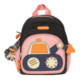 NNEDSZ Black Kids' Cartoon Backpack - Adorable Excavator Design with Spacious Compartments
