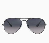 NNEDSZ Black Frame Gradient Blue Glass Lens Classic Aviator Sunglasses - UV400 Protection with Metal Frame