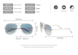 NNEDSZ Black Frame Gradient Blue Glass Lens Classic Aviator Sunglasses - UV400 Protection with Metal Frame