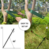NNEDSZ Black Spike Heavy-Duty Tree Anchoring Kit - 9-Piece Set with Ground Stakes, Straps, and Ropes