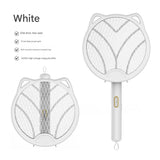 NNEDSZ White 4-in-1 Foldable Electric Mosquito Swatter - Rechargeable Bug Zapper with UV Light