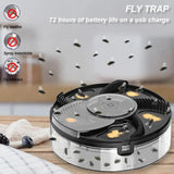 NNEDSZ White Electric Rotating Fly Trap - 360 Degree Efficient Insect Catcher for Indoor Use