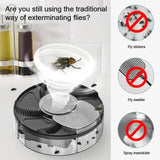 NNEDSZ Black Electric Rotating Fly Trap - 360 Degree Efficient Insect Catcher for Indoor Use