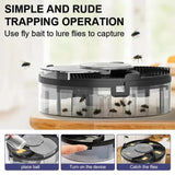 NNEDSZ Black Electric Rotating Fly Trap - 360 Degree Efficient Insect Catcher for Indoor Use