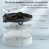 NNEDSZ Black Electric Rotating Fly Trap - 360 Degree Efficient Insect Catcher for Indoor Use