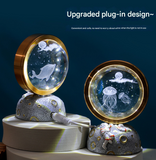 NNEDSZ Starry Sky Walking Galaxy Astronaut LED Night Light - Decorative Space-Themed Lamp with Starry Globe