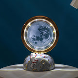 NNEDSZ The Moon Galaxy Astronaut LED Night Light - Decorative Space-Themed Lamp with Starry Globe
