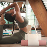 NNEDSZ Apricot Yoga Mat Tote Bag - Multi-Purpose Gym Bag with Yoga Mat Holder