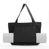 NNEDSZ Black Yoga Mat Tote Bag - Multi-Purpose Gym Bag with Yoga Mat Holder