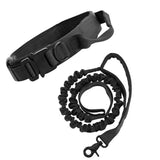 NNEDSZ L Black Hands-Free Dog Leash with Adjustable Waist Belt - Shock Absorbing Bungee Lead