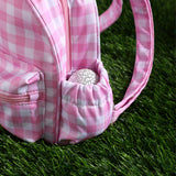 NNEDSZ Green Kids Bunny Ear Gingham Backpack - Cute Mini Bag for Girls