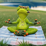 NNEDSZ Zen Frog Meditation Figurine - Peaceful Yoga Frog Statue
