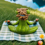 NNEDSZ Zen Frog Meditation Figurine - Peaceful Yoga Frog Statue