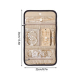 NNEDSZ Black Travel Jewelry Organizer - Compact Roll-Up Storage Bag with Multiple Compartments