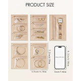 NNEDSZ Portable Jewelry Organizer Inserts – Clear Zippered Pouch Set for Accessories