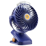 NNEDSZ Blue Portable Clip-On Mist Fan - Rechargeable Cooling Fan with Adjustable Spray Modes