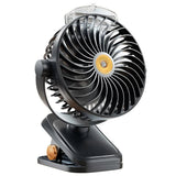 NNEDSZ Black Portable Clip-On Mist Fan - Rechargeable Cooling Fan with Adjustable Spray Modes