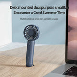 NNEDSZ White Mini Handheld Rechargeable Fan - Portable USB-Powered Cooling with Keyring