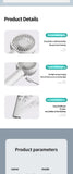 NNEDSZ White Mini Handheld Rechargeable Fan - Portable USB-Powered Cooling with Keyring