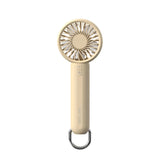 NNEDSZ Yellow Mini Handheld Rechargeable Fan - Portable USB-Powered Cooling with Keyring