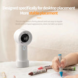 NNEDSZ Yellow Portable Mini Bladeless Fan - Rechargeable Handheld Fan with LED Display