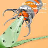 NNEDSZ Hygienic Pet Waste Grabber – One-Click Hands-Free Poop Picker with Disposable Bags