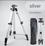 NNEDSZ Silver Lightweight Adjustable Aluminum Camera Tripod with Carry Bag - Professional Photography Stand