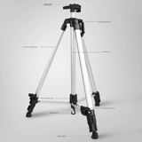 NNEDSZ Gold Lightweight Adjustable Aluminum Camera Tripod with Carry Bag - Professional Photography Stand