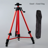 NNEDSZ Red Lightweight Adjustable Aluminum Camera Tripod with Carry Bag - Professional Photography Stand