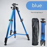 NNEDSZ Blue Lightweight Adjustable Aluminum Camera Tripod with Carry Bag - Professional Photography Stand