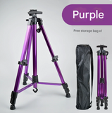 NNEDSZ Purple Lightweight Adjustable Aluminum Camera Tripod with Carry Bag - Professional Photography Stand