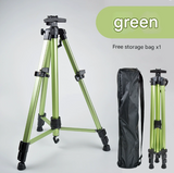 NNEDSZ Green Lightweight Adjustable Aluminum Camera Tripod with Carry Bag - Professional Photography Stand