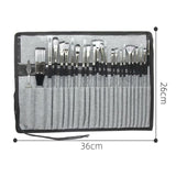 NNEDSZ Professional Artist Brush Set with Portable Roll-Up Canvas Case - 36 x 26 cm