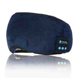 NNEDSZ Blue Bluetooth 5.0 Wireless Sleep Eye Mask - Soft Plush Eye Cover with Built-in Speakers (13 x 16.5 x 6 cm)